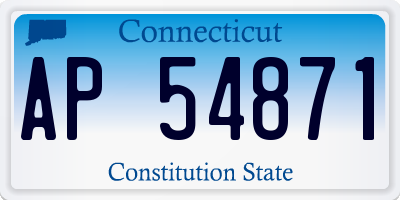 CT license plate AP54871