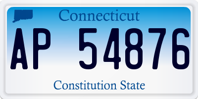 CT license plate AP54876