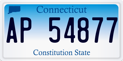 CT license plate AP54877