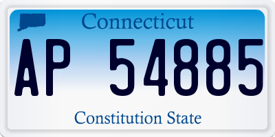 CT license plate AP54885