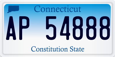 CT license plate AP54888