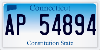 CT license plate AP54894