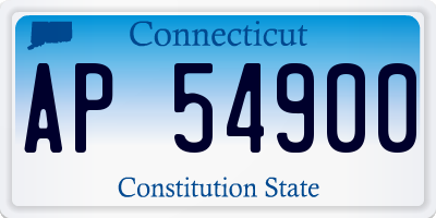 CT license plate AP54900