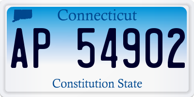 CT license plate AP54902