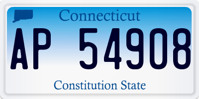 CT license plate AP54908