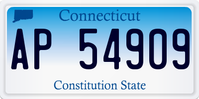 CT license plate AP54909