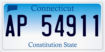 CT license plate AP54911