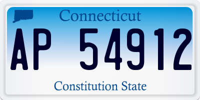 CT license plate AP54912