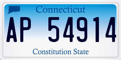 CT license plate AP54914