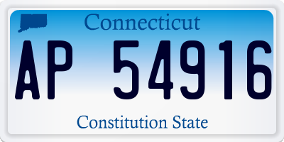CT license plate AP54916