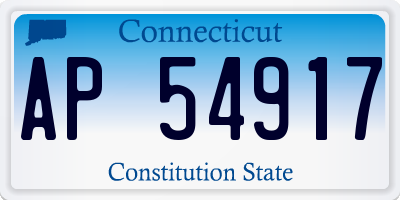 CT license plate AP54917