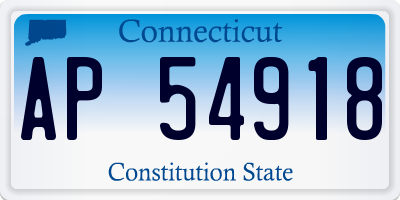 CT license plate AP54918