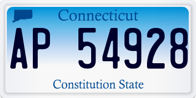 CT license plate AP54928