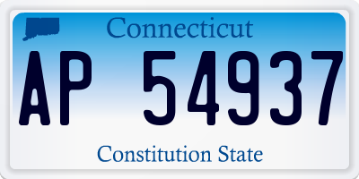 CT license plate AP54937