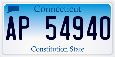 CT license plate AP54940