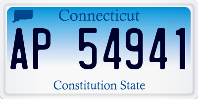 CT license plate AP54941