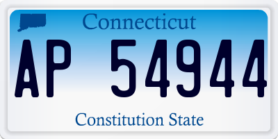 CT license plate AP54944