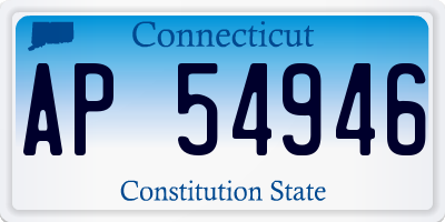 CT license plate AP54946