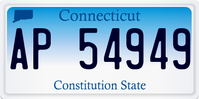 CT license plate AP54949