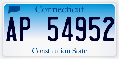 CT license plate AP54952