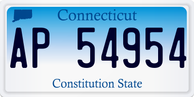 CT license plate AP54954