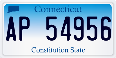 CT license plate AP54956