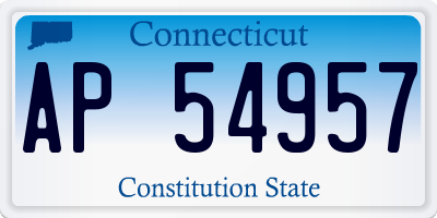 CT license plate AP54957