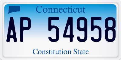 CT license plate AP54958