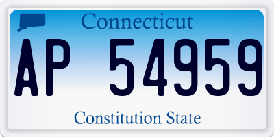 CT license plate AP54959