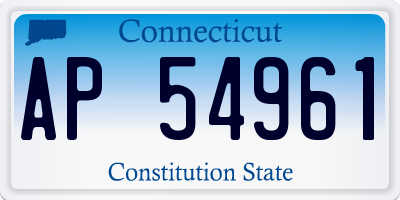 CT license plate AP54961