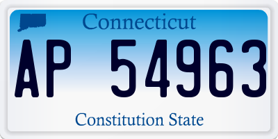 CT license plate AP54963