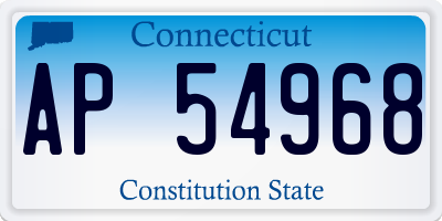 CT license plate AP54968