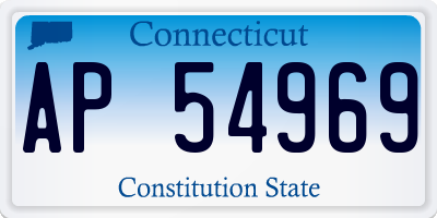 CT license plate AP54969
