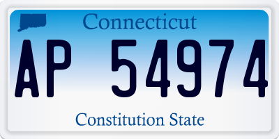 CT license plate AP54974