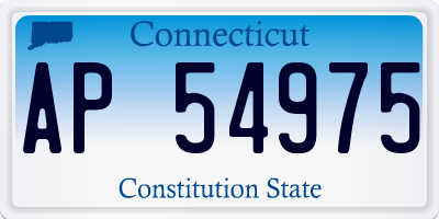 CT license plate AP54975