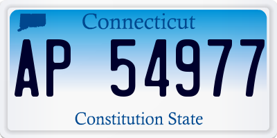 CT license plate AP54977