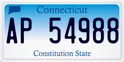 CT license plate AP54988