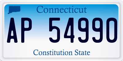 CT license plate AP54990