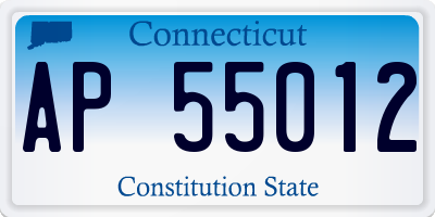 CT license plate AP55012