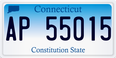 CT license plate AP55015