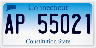 CT license plate AP55021