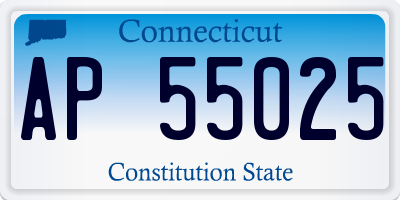 CT license plate AP55025