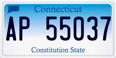 CT license plate AP55037
