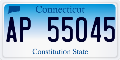 CT license plate AP55045