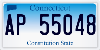 CT license plate AP55048