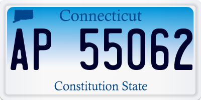 CT license plate AP55062