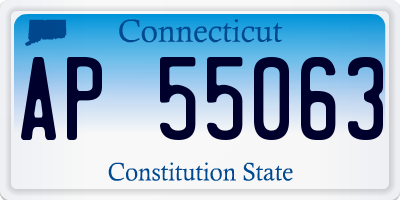 CT license plate AP55063