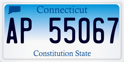 CT license plate AP55067