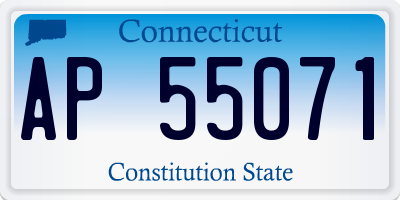 CT license plate AP55071