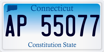 CT license plate AP55077